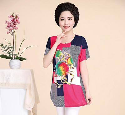 新款夏季龙装凤衣女式服装批发 韩版宽松大码中长款打底衫短袖t